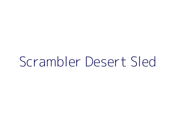 Scrambler Desert Sled